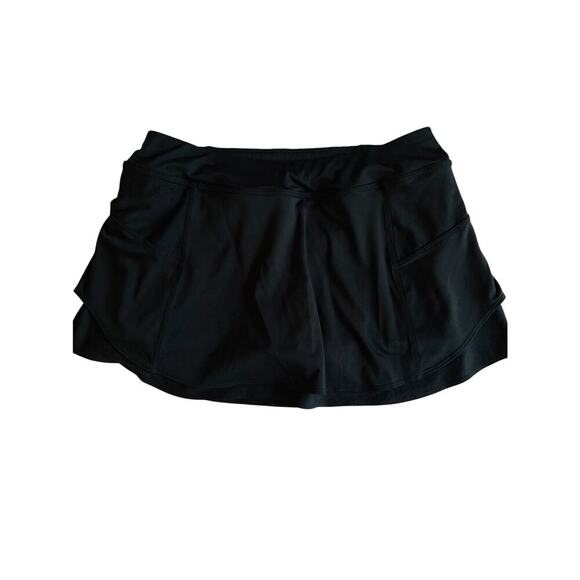 Athleta Bustle Activewear Skort size M Black Tennis Pickleball - Picture 2 of 10